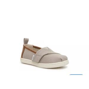 Toms Toddler Alpargata Slip on Sneakers Shoes Canvas Casual Gray Size T8‎